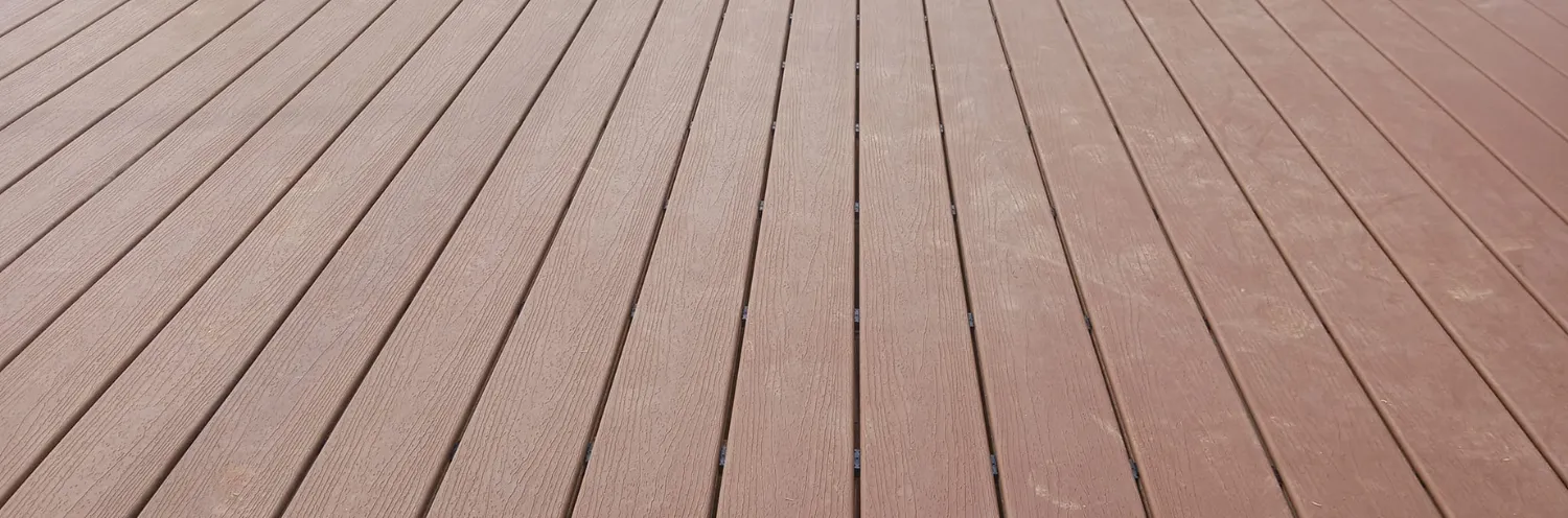 Newly installed deck flooring 